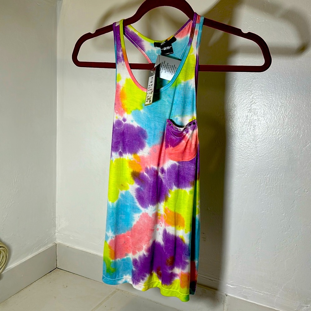 Flowers by Zoe Women’s size 6x PINK TIE DYE Tank Top. NEW WITH TAGS